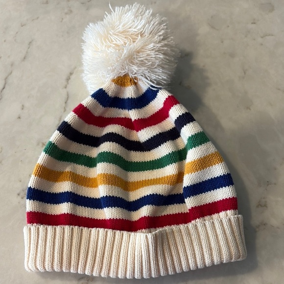 Hanna Andersson striped pom pom beanie - Picture 1 of 3